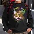 Meowdi Gras Kitten Cat Mask Beads Mardi Gras Carnival Sweatshirt Gifts for Old Men