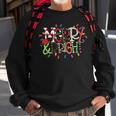Merry And Bright Christmas Lights Cute Graphic Family Pajama Men Women Sweatshirt Graphic Print Unisex Gifts for Old Men