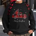 Merry Christmas Buffalo Truck Tree Red Plaid Family Matching Men Women Sweatshirt Graphic Print Unisex Gifts for Old Men