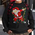 Merry Christmas Ice Hockey Dabbing Santa Claus Hockey Player Men Women Sweatshirt Graphic Print Unisex Gifts for Old Men