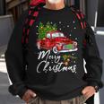 Merry Christmas Vintage Wagon Red Truck Pajama Family Party Men Women Sweatshirt Graphic Print Unisex Gifts for Old Men