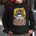 Messy Bun Uterus Support Hysterectomy Recovery Products Sweatshirt Gifts for Old Men