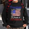 Military Support Freedom Isnt Free Thank A Veteran Design Men Women Sweatshirt Graphic Print Unisex Gifts for Old Men