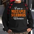 Multiple Sclerosis Warrior Autoimmune Disease Orange Ribbon Sweatshirt Gifts for Old Men