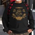 Mushroom & Butterfly With Floral Design And Moon Phase Sweatshirt Gifts for Old Men