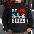 My Dog Is Smarter Than Biden Sweatshirt Gifts for Old Men
