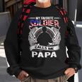 My Favorite Soldier Calls Me Papa - Proud Army Grandpa Gift Sweatshirt Gifts for Old Men