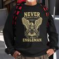 Never Underestimate The Power Of Engleman Personalized Last Name Sweatshirt Gifts for Old Men