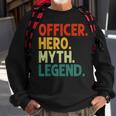 Officer Hero Myth Legend Retro Vintage Polizistin Sweatshirt Geschenke für alte Männer