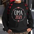 Oma 2021 Sweatshirt Schwarz mit Herzen & Kranz-Design, Geschenk für Großmütter Geschenke für alte Männer