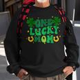 One Lucky Mom Shamrock Mom Life St Patricks Day Sweatshirt Gifts for Old Men