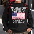 Operation Enduring Freedom Combat Veteran - Vintage Us Flag Men Women Sweatshirt Graphic Print Unisex Gifts for Old Men