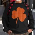 Orange Clover Irish St Patricks Paddys Day Lucky Sweatshirt Gifts for Old Men