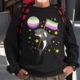 Orca In Space Genderfae Pride Sweatshirt Gifts for Old Men