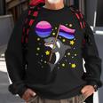 Orca In Space Omnisexual Pride Sweatshirt Gifts for Old Men