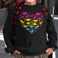 Pansexual Heart Lgbt-Q Gay Pride Flag Dinosaur Men Sweatshirt Gifts for Old Men