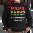 Papa Knows Everything If He Doesnt Know Fathers Day Dad Sweatshirt Gifts for Old Men