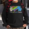 Peace Love Autism Puzzle In April We Wear Blue For Autism Sweatshirt Gifts for Old Men