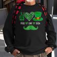 Peace Love Irish Peace Heart Shamrock St Patricks Day Sweatshirt Gifts for Old Men