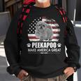 Peekapoo Dog Make America Great Dog Flag Patriotic Sweatshirt Gifts for Old Men
