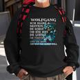 Personalisiertes Wolfgang Sweatshirt mit Wolfsmotiv, Spruch für Naturfreunde Geschenke für alte Männer