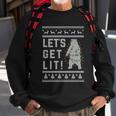 Polar Bear Lets Get Lit Xmas Ugly Christmas Funny Gift Sweatshirt Gifts for Old Men