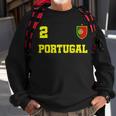 Portugal Soccer Jersey Number Two Portuguese Futbol Flag Fan Men Women Sweatshirt Graphic Print Unisex Gifts for Old Men