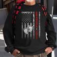 Promoted To Grandpa 2023 American Flag New Grandpa Sweatshirt Gifts for Old Men