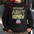 Proud Army Nephew Us Flag Dog Tags Pride Military Family Sweatshirt Gifts for Old Men