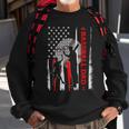 Proud Baseball Dad American Flag Fathers Day Sweatshirt Gifts for Old Men