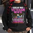 Proud Korean War Veteran Wife Military Veterans Spouse Gift Men Women Sweatshirt Graphic Print Unisex Gifts for Old Men