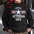 Proud Military Veteran Wife Vintage Aircraft Roundel Men Women Sweatshirt Graphic Print Unisex Gifts for Old Men
