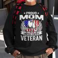 Proud Mom Of A Us Veteran - Dog Tags Military Mother Gift Men Women Sweatshirt Graphic Print Unisex Gifts for Old Men