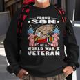 Proud Son Of A World War 2 Veteran Military Vets Child Gift Men Women Sweatshirt Graphic Print Unisex Gifts for Old Men