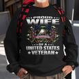 Proud Wife Of A United States Veteran Military Vets Spouse Men Women Sweatshirt Graphic Print Unisex Gifts for Old Men