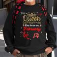 This Queen Was Born On Februar 14 Februar Geburtstag Frauen Sweatshirt Geschenke für alte Männer