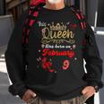 This Queen Was Born On Februar 9 Februar Geburtstag Frauen Sweatshirt Geschenke für alte Männer