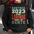 Rentner 2023 Rente Spruch Retro Vintage Sweatshirt Geschenke für alte Männer