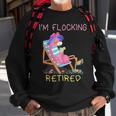 Retired Flamingo Lover Funny Retirement Party Coworker 2021 Men Women Sweatshirt Graphic Print Unisex Gifts for Old Men