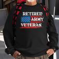 Retired US Army Military Veteran Gift Men Women Sweatshirt Graphic Print Unisex Gifts for Old Men