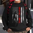 Retro American Boxing Apparel Us Flag Boxer Sweatshirt Gifts for Old Men