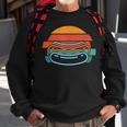 Retro Burger Sunset Sweatshirt für Herren – Vintage Design Schwarz Geschenke für alte Männer