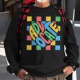 Retro Cute Heart Advocate Autism Awareness Special Education Sweatshirt Gifts for Old Men