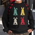 Retro Easter Bunny Cute Happy Easter Vintage Colorful Rabbit Sweatshirt Gifts for Old Men