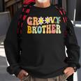 Retro Groovy Brother Matching Family Birthday Groovy Brother Sweatshirt Gifts for Old Men