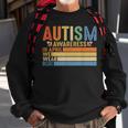 Retro In April We Wear Blue Puzzle Autism Awareness Month Sweatshirt Gifts for Old Men