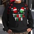 Retro Tinsel Tits And Jingle Balls Funny Matching Christmas Men Women Sweatshirt Graphic Print Unisex Gifts for Old Men