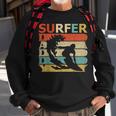 Retro Vintage Daddy Surfer Funny Surfing Dad Gift Sweatshirt Gifts for Old Men
