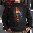 Revolution Riders Metal Skull Engine Flames Graphic Men Sweatshirt Gifts for Old Men