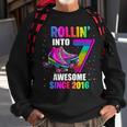 Rollin Into 7 Awesome 2016 Roller Skating 7Th Birthday Girls Sweatshirt Gifts for Old Men